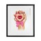 Stupell Industries Pink Lips in Mirror Framed Print Under Glass, design by Ziwei Li